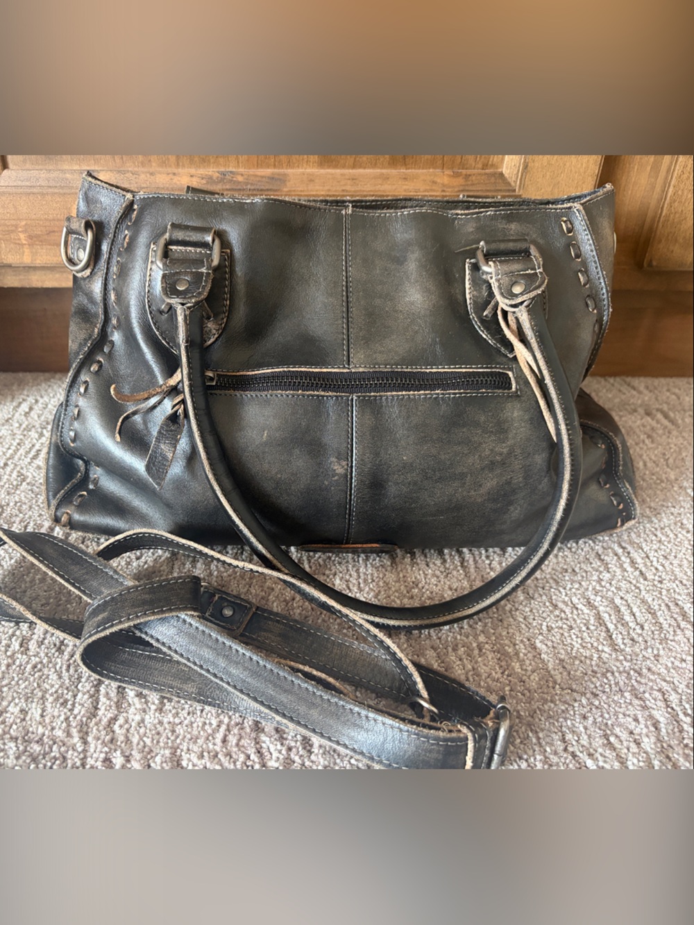 Bed Stu Black Rockababy Purse-Like New